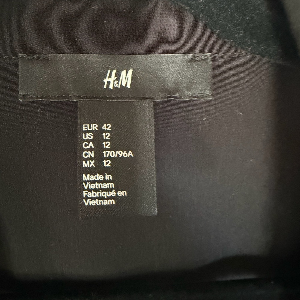 H&M Black Long Blazer Coat - Picture 4 of 4